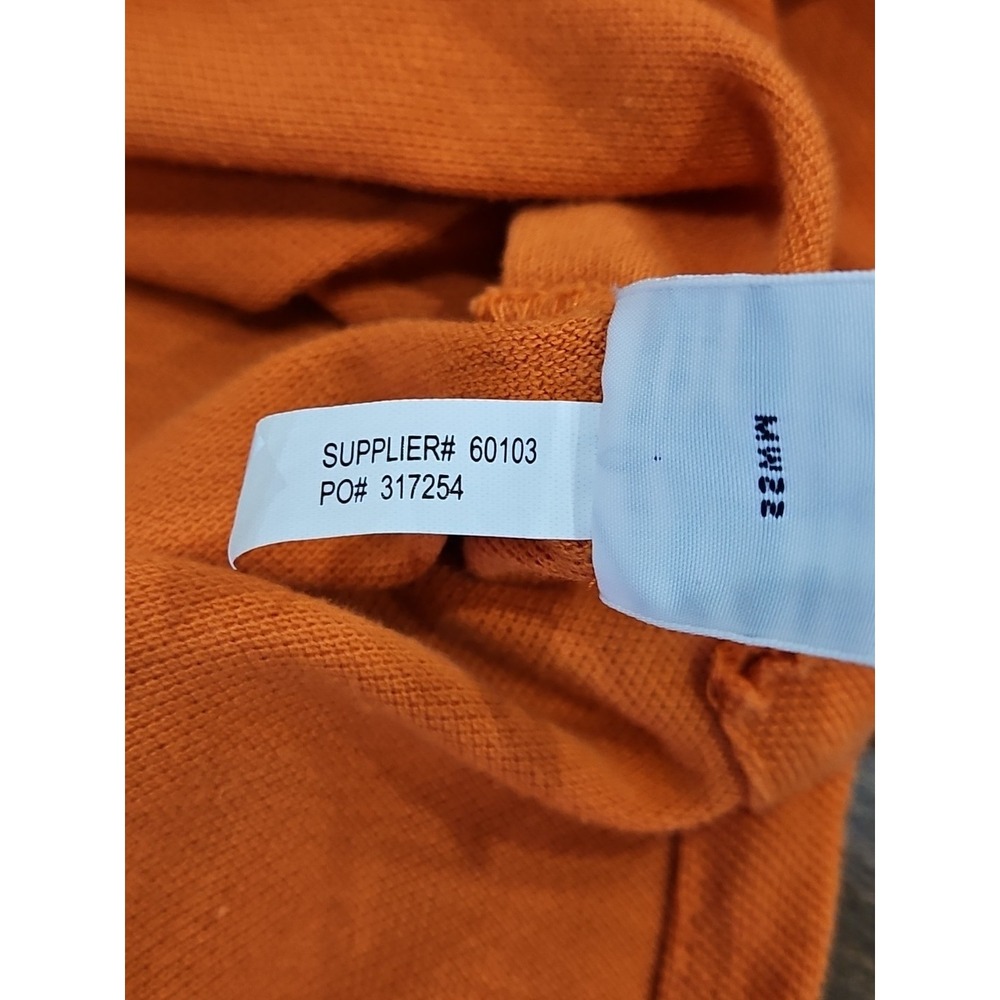 Polo Ralph Lauren Mens Custom Fit Polo Shirt Olive ORANGE Black Pony Size L - Picture 10 of 12